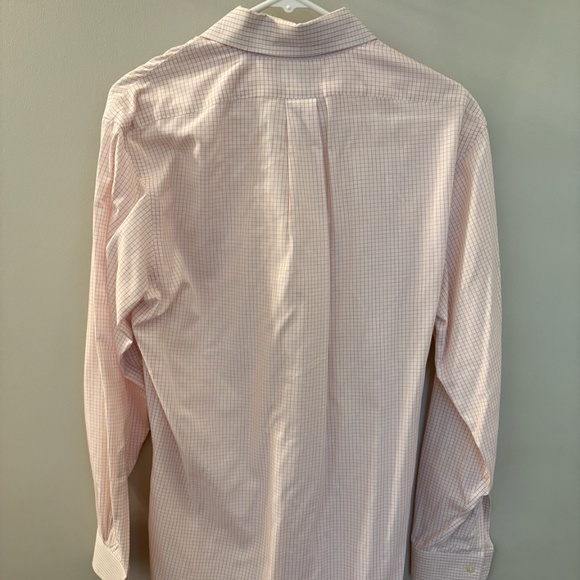 👔 Brooks Brothers Slim Fit 15-33 Dress Shirt – Pink Grid Check, Non-Iron - Picture 4 of 7